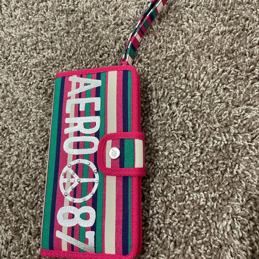 Multicolored Striped Aeropostale wallet.